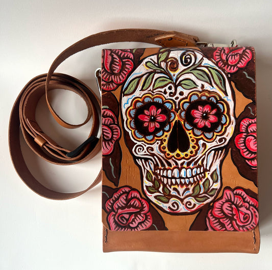 CP25. Sugar Skull Cross Body Bag